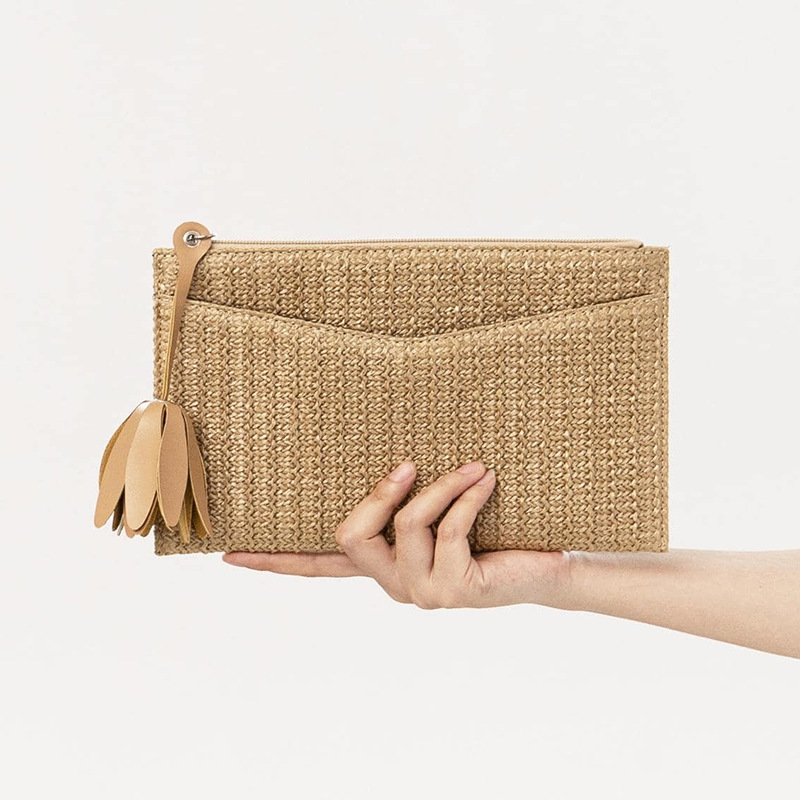 Strohgeldbörse für damen, sommerliche strohhandtasche Ich bin europäischen stil, kleine tasche, kartenetui für damen, strandgeldbörse, Kupplung: Ursprünglich Titel