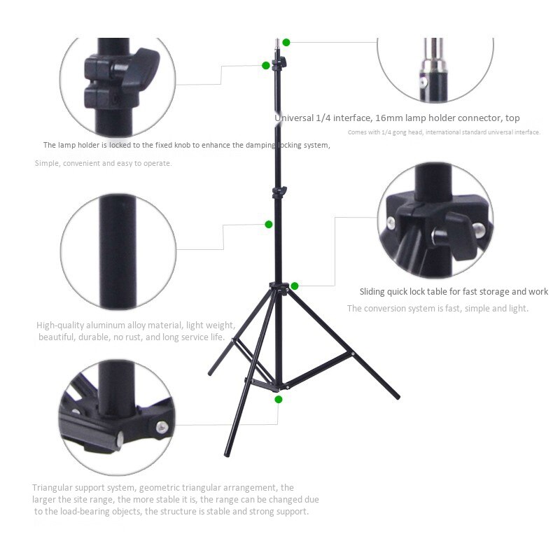 Fotografie Licht Staan Digitale Licht Stand Aluminium Fotografie Light Stand Statief 190Cm