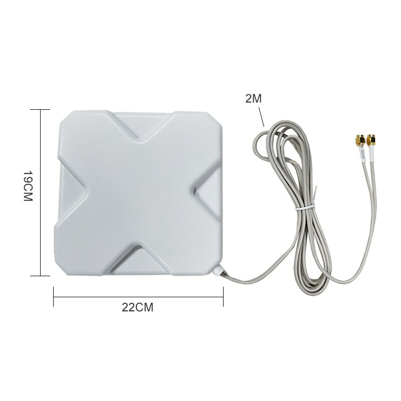3G 4G LTE Antenna SMA Male 2m Cable 35dBi 2*SMA connector for 4G Modem Router +Adapter SMA Female to CRC9 Male connector