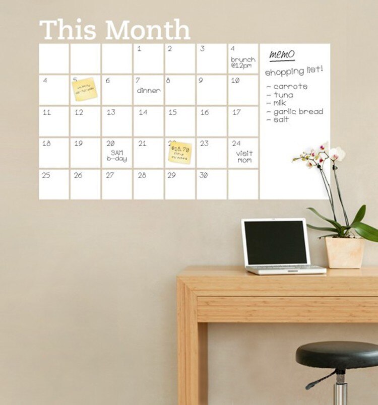 Deze Maand Schoolbord Schoolbord Muursticker Kalender Kantoor Educatief Apparatuur Muur Sticker Verwijderbare