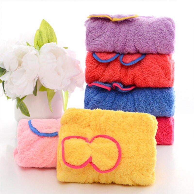 7 kleuren Microfiber Effen Snel Droog Haar Hoed Haar Tulband Vrouwen Meisjes Dames Cap Zwemmen Drogen Handdoek Hoofd Wrap Hoed