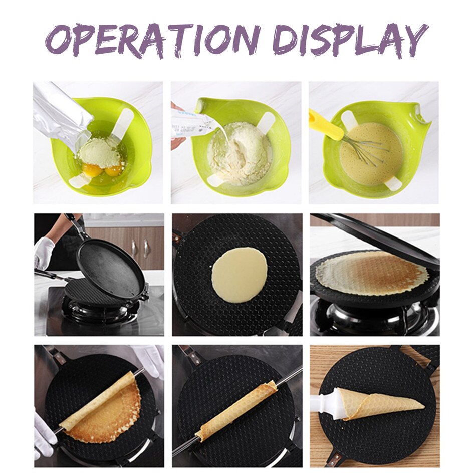 Household Waffle Bake Maker Kitchen Non-Stick Aluminum Alloy Waffle Maker Pan Mould Mold Press Plate Waffle Iron Baking Tools