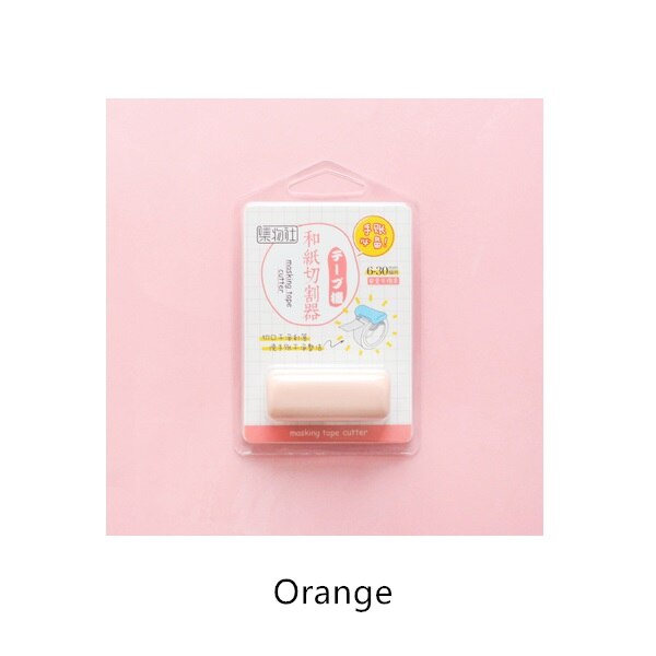Mini maskebåndskæring - papirmaskine til 6-30mm papir washi bånd klistermærker journal værktøjer  h6595: Orange