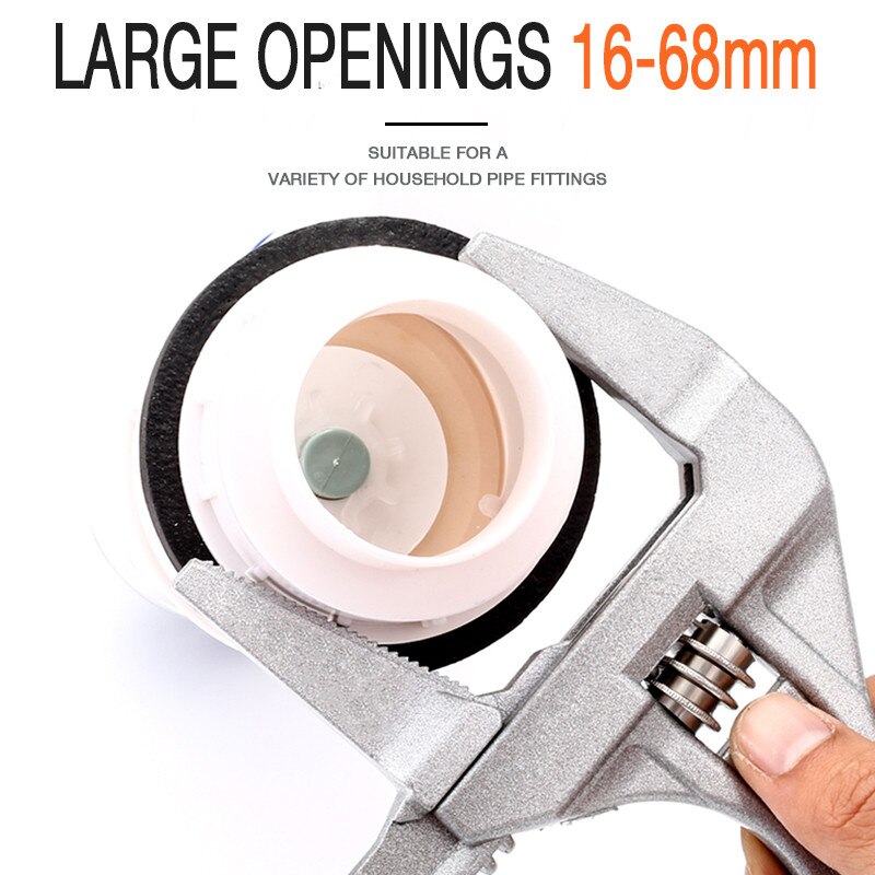 Llave de grifo multifunción, herramienta de llave de tuerca ajustable, tornillo de tubería de agua, reparación Universal de llave para Baño