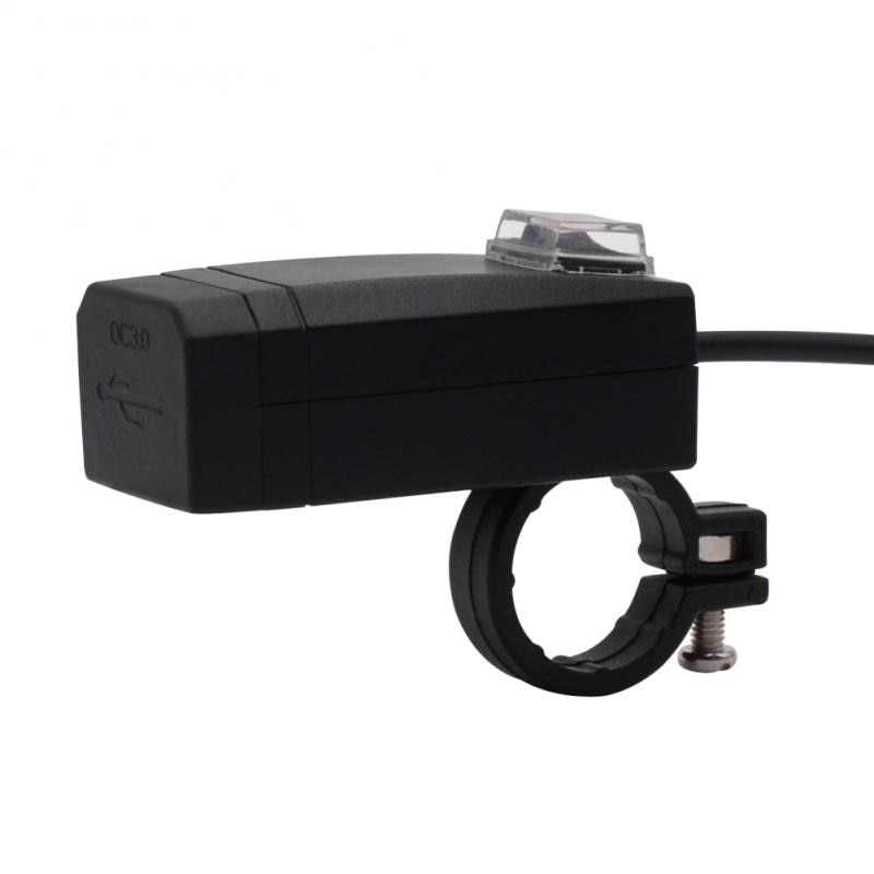 Motorfiets usb-opladeradapter  dc 12v dubbele usb-autolader met schakelaar sigarettenaanstekeraansluiting universeel voor telefoon buiten