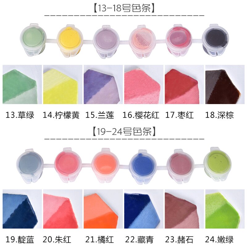 Keramisk maling pigment keramisk pigment under temperatur glasur 6 farve strimmel mini strimmel keramisk maleri