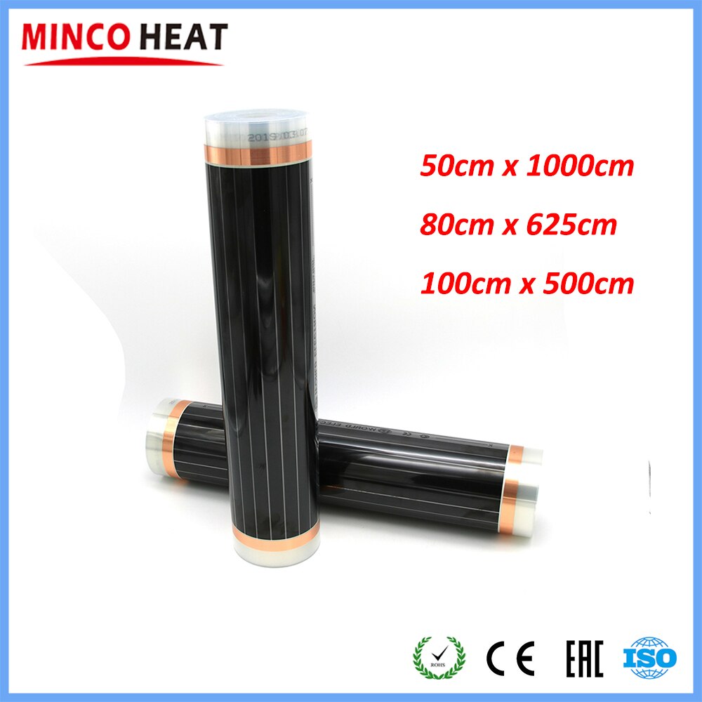 5m2 Floor Infrarood Carbon Verwarming Film 230V Elektrische Korea Carbon Film Heater 50 Cm 80 Cm 100 Cm Breedte