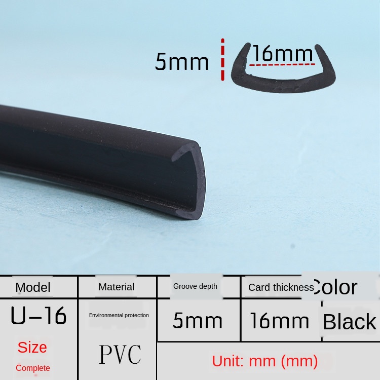 Banda en U para bordes de muebles, banda de borde de PVC suave de 3MM, 5MM, 9MM, 10MM, 12MM, 14MM, 16MM, 18MM-50MM, blanco, Beige, gris, Negro, Rojo