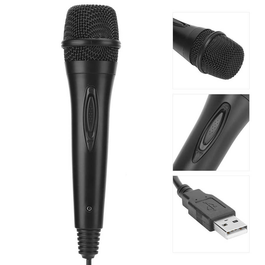 Wired Microphone Portable USB Microphone Aluminum Plug and Player Omnidirectional Microphone for PS3/PS4 for PC