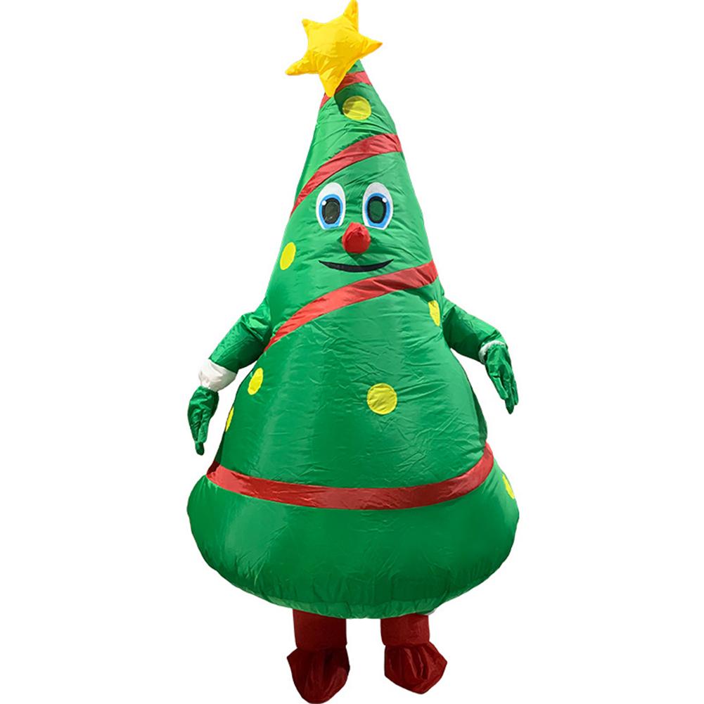 Opblaasbare Kerstboom Doek Cartoon Pop Kostuum Grappige Mascotte Kerstboom Pak Party Cosplay Props Kerst Decoratie