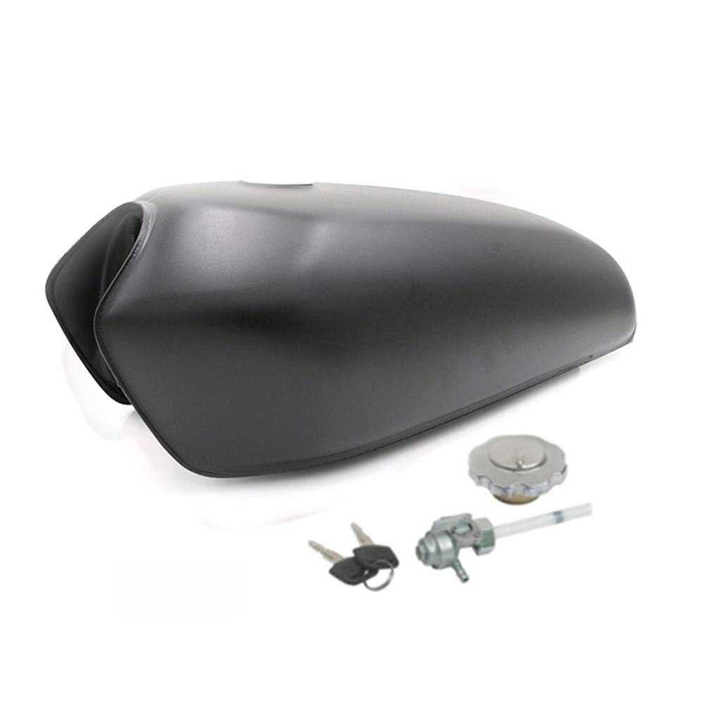 Réservoir de carburant de moto universel rétro Durable pratique et pratique en métal CG125 réservoir de carburant de moto: dark black
