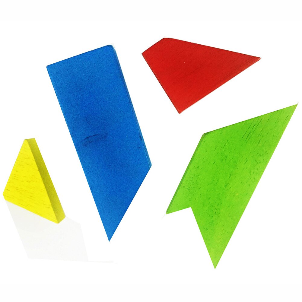 Toys for children Wooden Letter T Tangram Jigsaw Brain Teaser Educational Kids Toy
