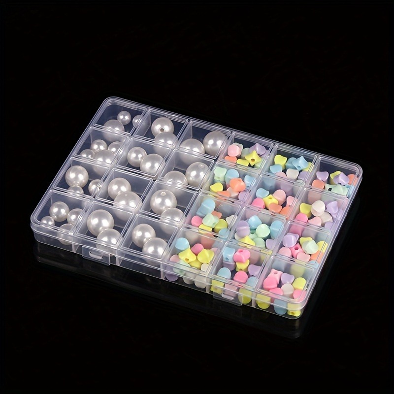 24 Grid Polypropylene Plastic Storage Box, Fixed Divider, Portable Fishing Gear Accessory Box Diy Jewelry Storage