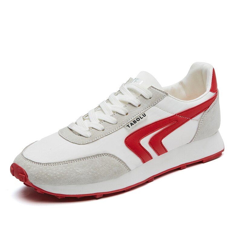 Men Training Golf Shoes Walking Sneakers Size 39-44 Anti Slip Golf Sneakers for Men Outdoor Athletic Footwear: WhiteRed / 9.5