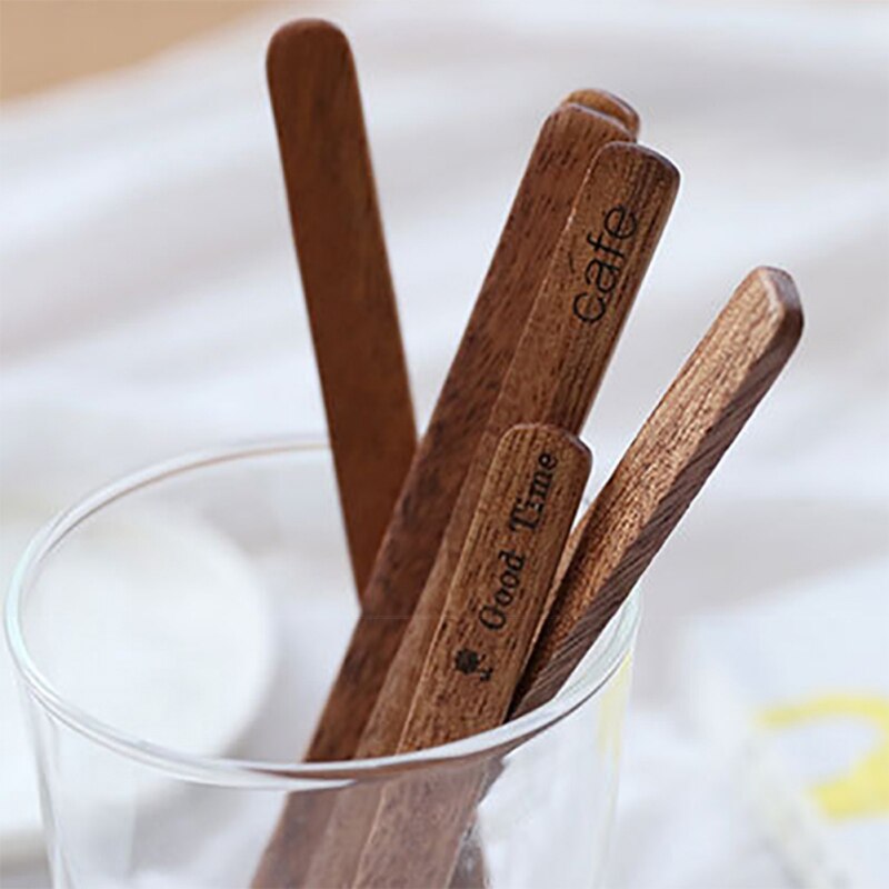 1Pcs Wooden Handmade Stirring Stick Long Handle Tea Pot Coffee Stirring Sticks Wood Stirrer Beverage Mixing Stirring Tool Rod