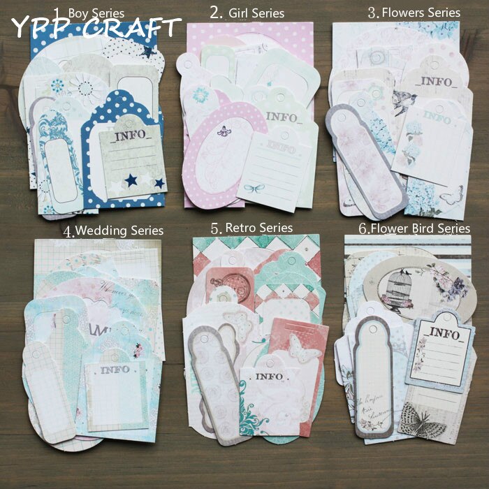 YPP CRAFT 21pcs Colorful Cardstock Die Cuts for Scrapbooking Happy Planner/Card Making/Journaling Project DIY