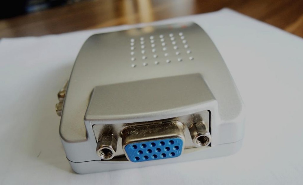 PC VGA to TV AV, RCA, S-Video Converter Adapter Box Computer Laptop VGA Output to RCA AV Input TV Switch Box