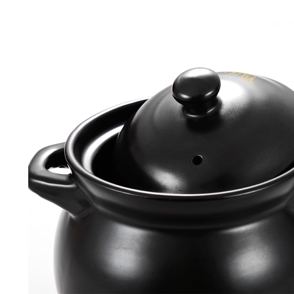 Mini ollas de cerámica esmaltadas, olla de Guisar Microwaveable, 1L