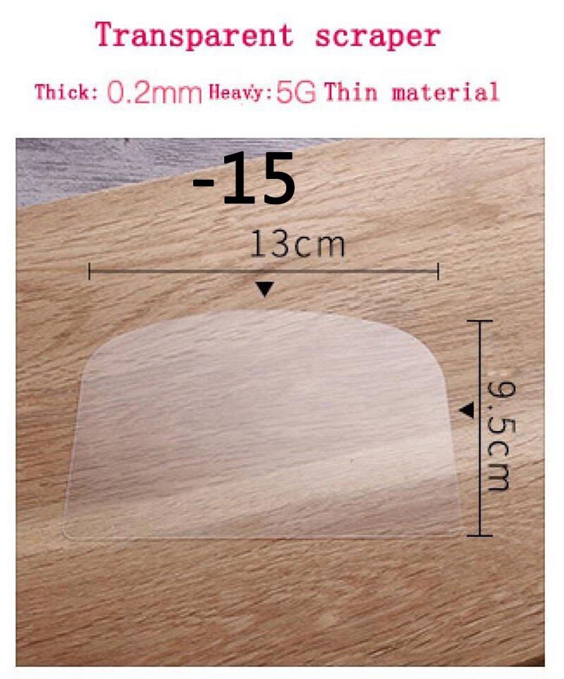 FEIGO Küche Backen Gebäck Schaber Unregelmäßigen Gezackten DIY Kuchen Butter Schaber Runde Platz Transparente Schaber Backen Werkzeug F551: F551-15