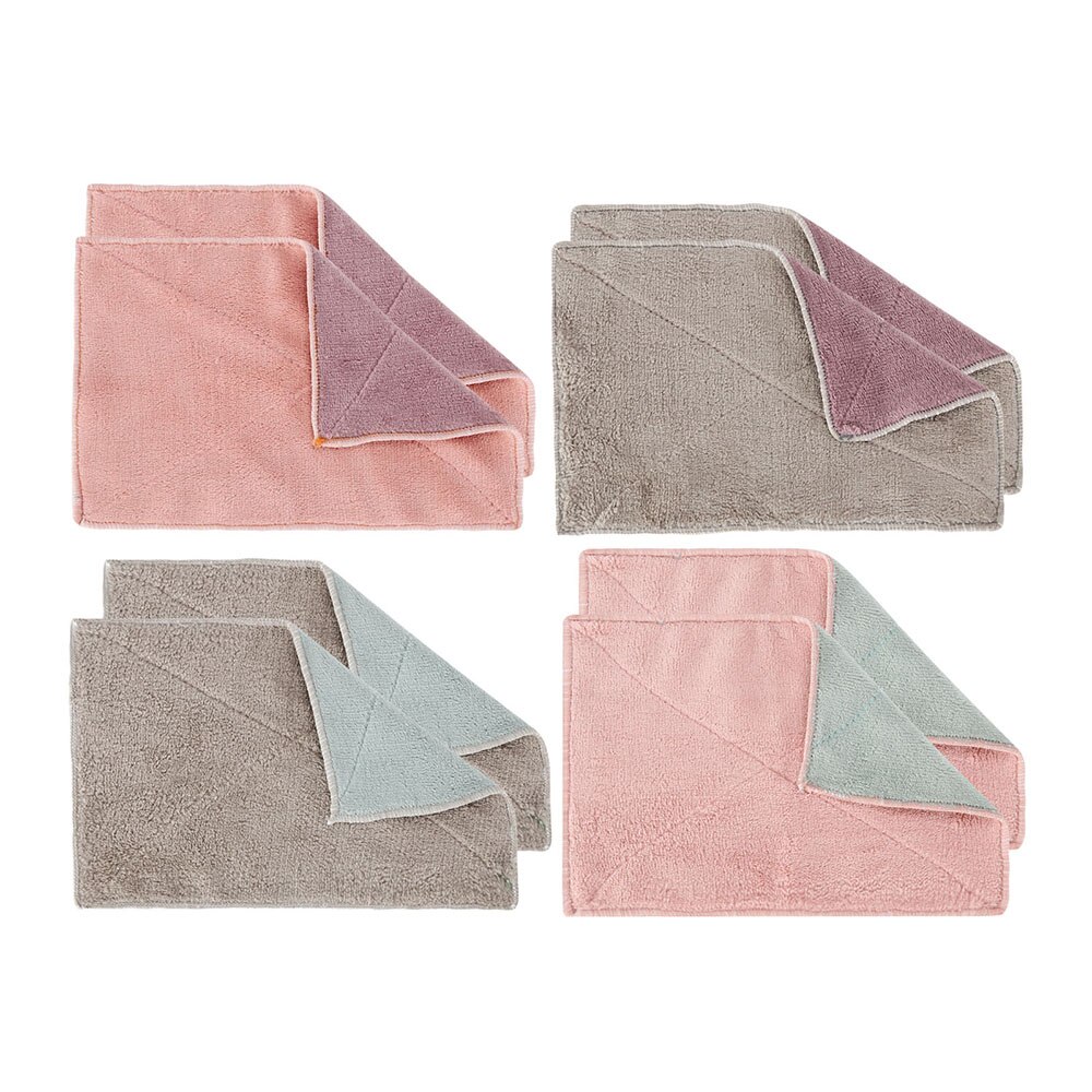 4/8/12Pcs Microfiber Cleaning Cloth Super Absorbent Household Dish Towels Kitchen Oil and Dust Clean Wipe Rags Kitchen Cloth: 8pcs