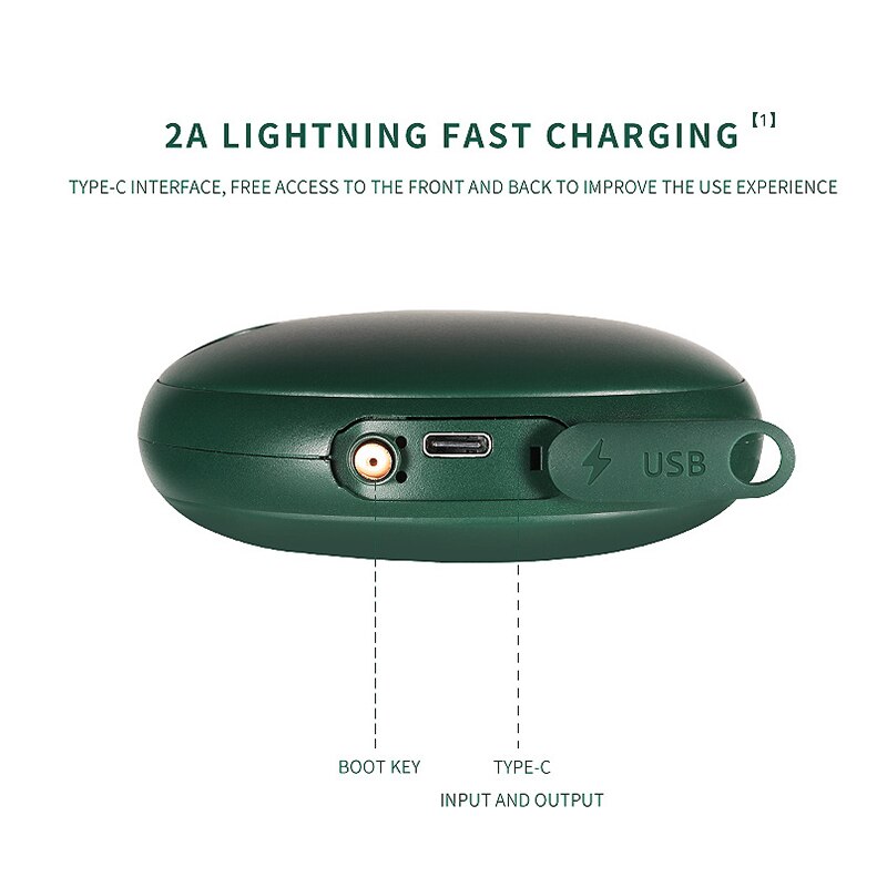 Mini USB main chauffe batterie externe 5000mAh Rechargeable électrique Portable poche appareil de chauffage pratique affichage de la température d'hiver