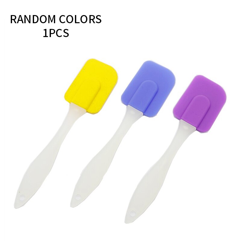 Silicone Spatula Baking Scraper for Kitchen Mixing Folding Scraping Cooking and Serving Silicone Scraper for Stirring: random color