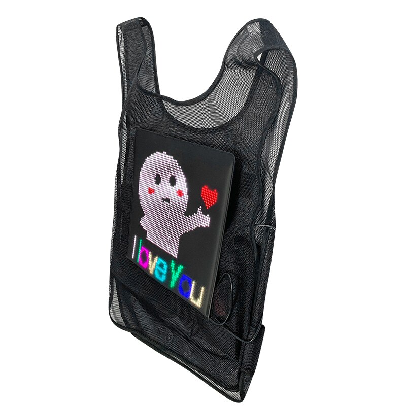LED Advertising Panel for Box Wireless App Control Scrolling Message and Expression Dynamic DIY LED Jacket LED Vest