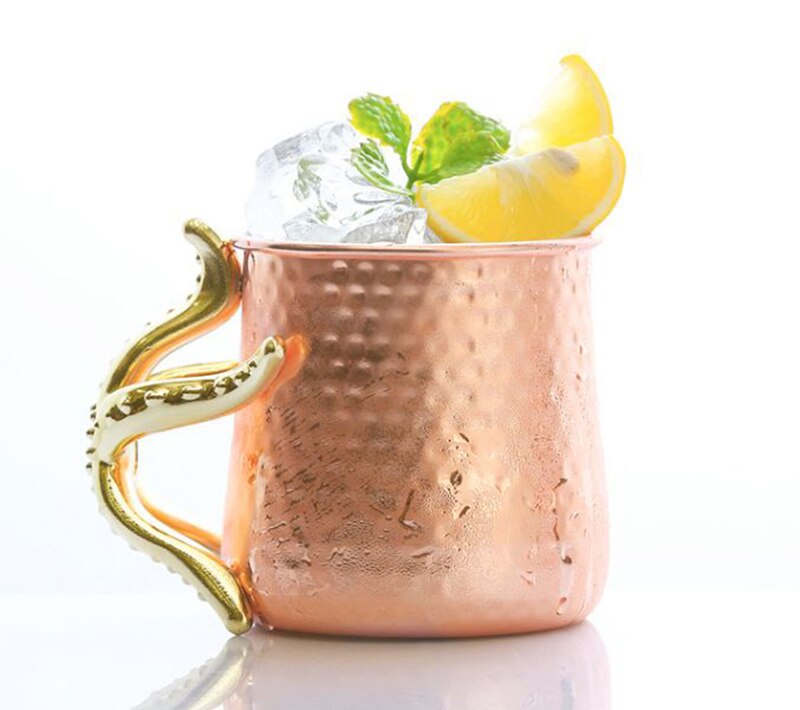 Koper Plated 540 ml Rvs Moscow Mule Mok Mok met Tentakel Handvat: Default Title