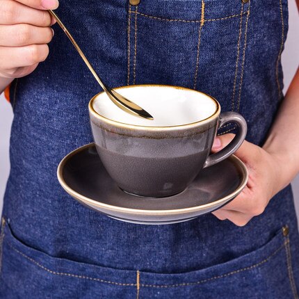 Ceramic Coffee Cups Set Breakfast Milk Tea Cup With Tray & Spoon Afternoon Tea Drinkware Cup Kitchen Utensils Wedding: Style 5