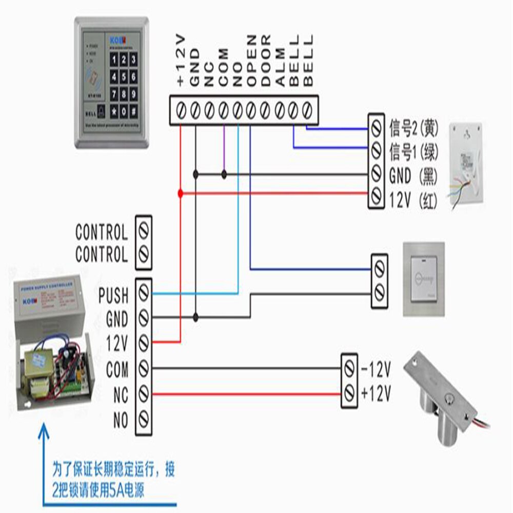 Fail Safe Stainless Steel DC 12V Mini Electric Bolt Lock Solenoid Door Lock 5 wires feedback lock Access Control Accessories