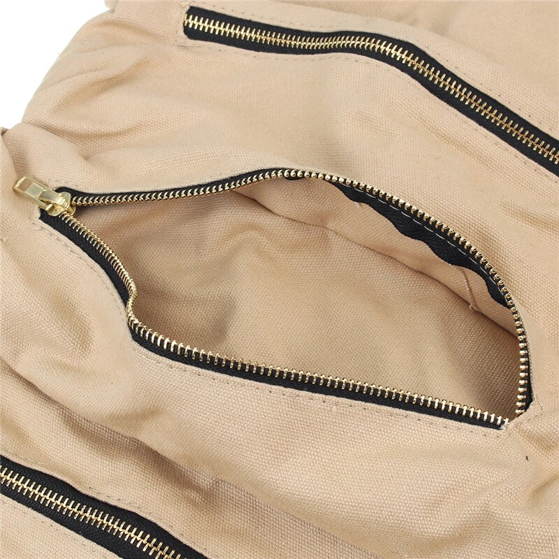 Car Seat Back Tool Bag Organizer Roll Up Canvas Pouch Tools Carrier Storage Bag Hanging Tool Zipper Carrier Tote