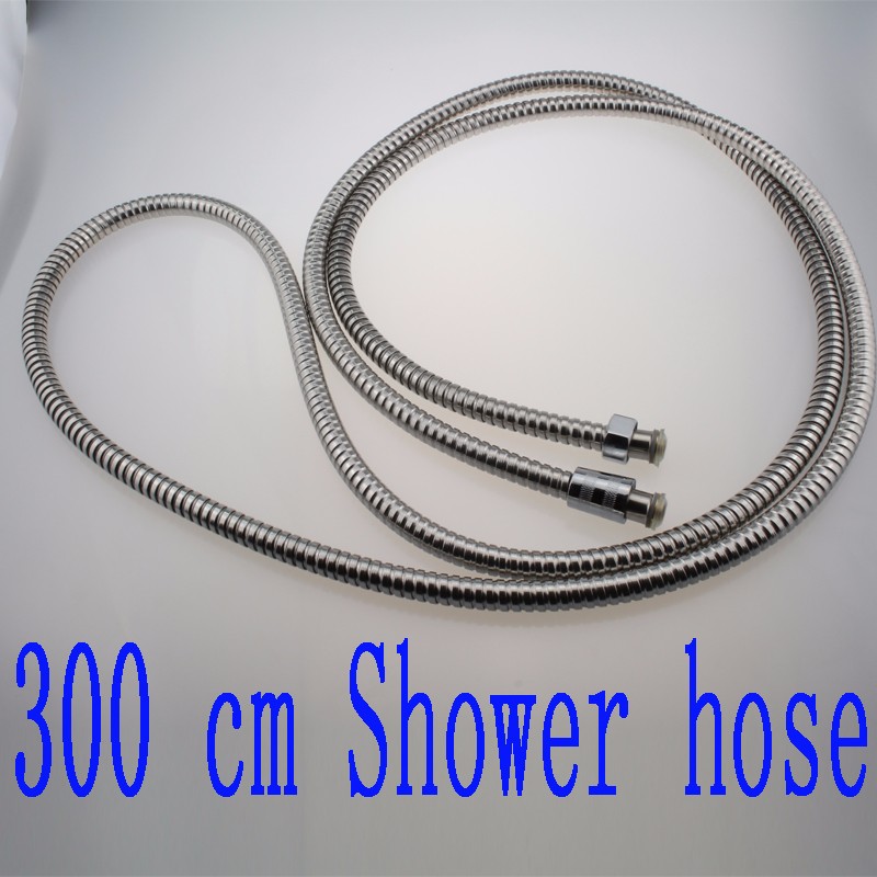 Stainless Steel Chrome Shower Hose Pipe Universal Standard Fitting Leakproof High Pressure Resistance Plumbing Bathroom