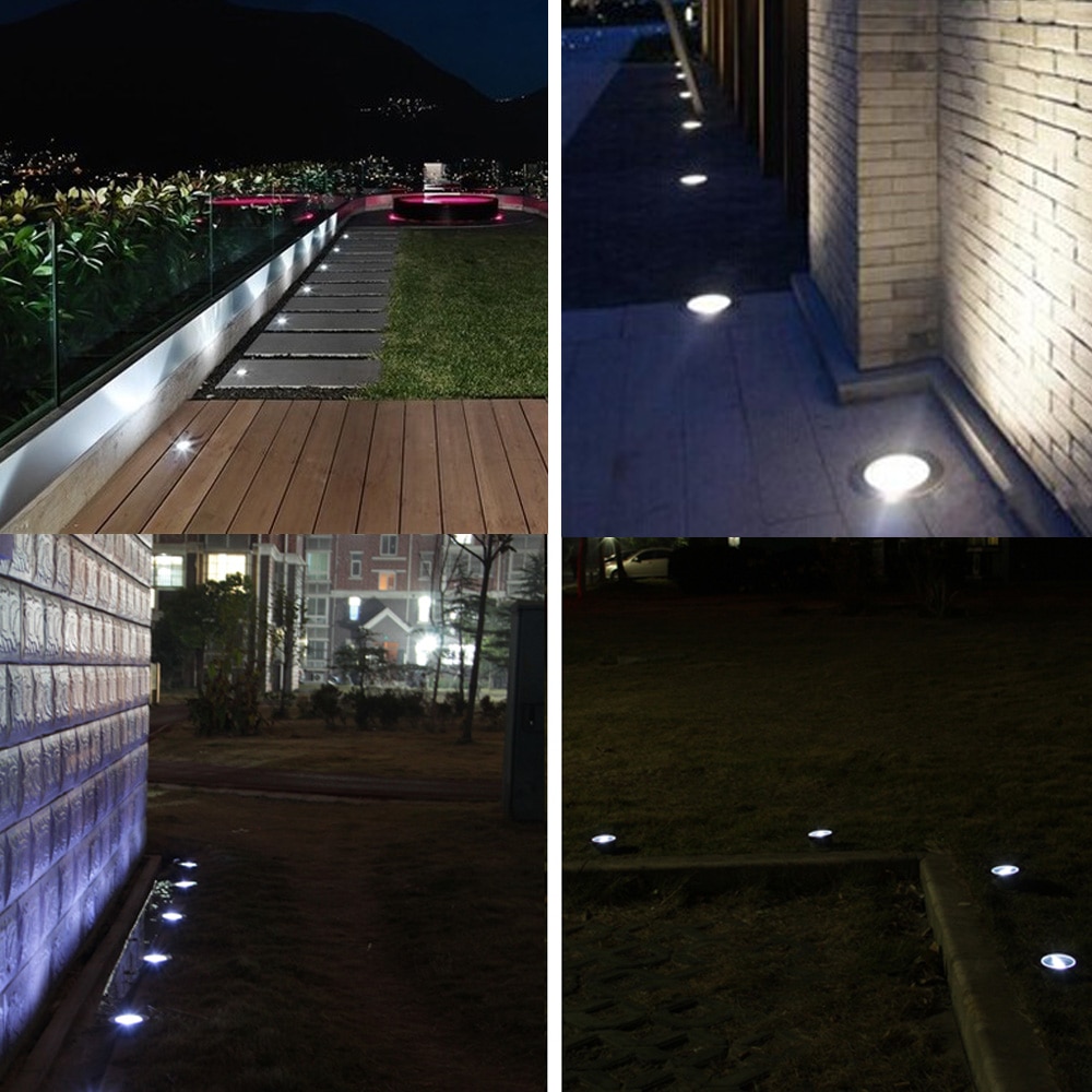 LED Deck Lights 10PCS 6W 500LM Small Recessed In-ground Underground IP67 Spotlight Outdoor Landscape Garden Yard Patio Pathway