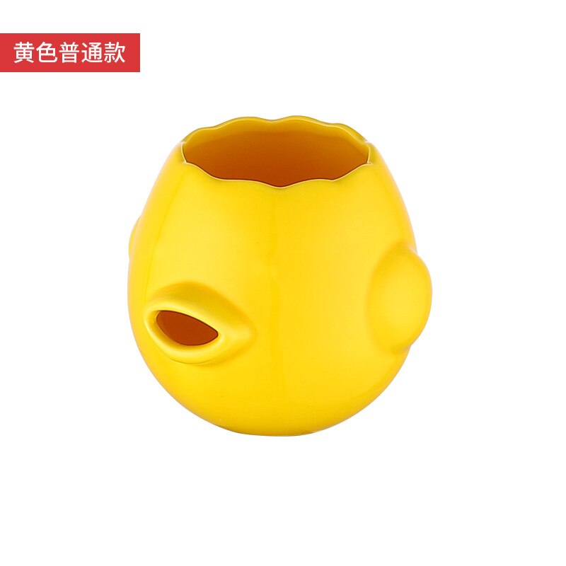 Cartoon Chicken Egg Yolk White Separator Ceramics Ceramic Cartoon Chick Egg Separator Dining Cooking Kitchen Gadget: Light Yellow