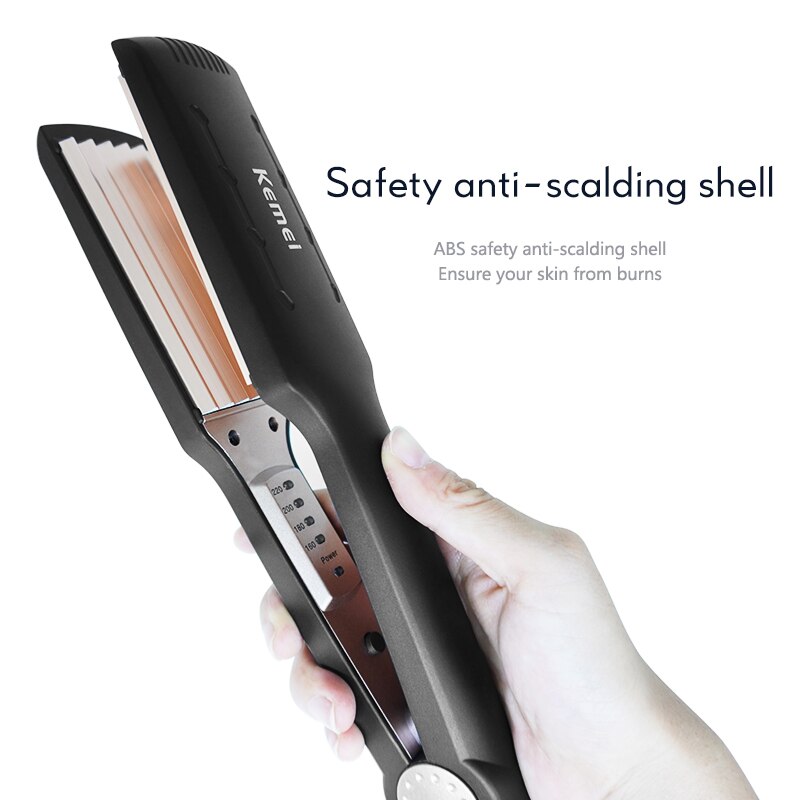 Kemei zawodowiec lokówka falista zaciskarka Twistline szczypce robić włosów kobiety moda lokówki kukurydziane ceramiczne narzędzia robić stylizacji: bez pudełka