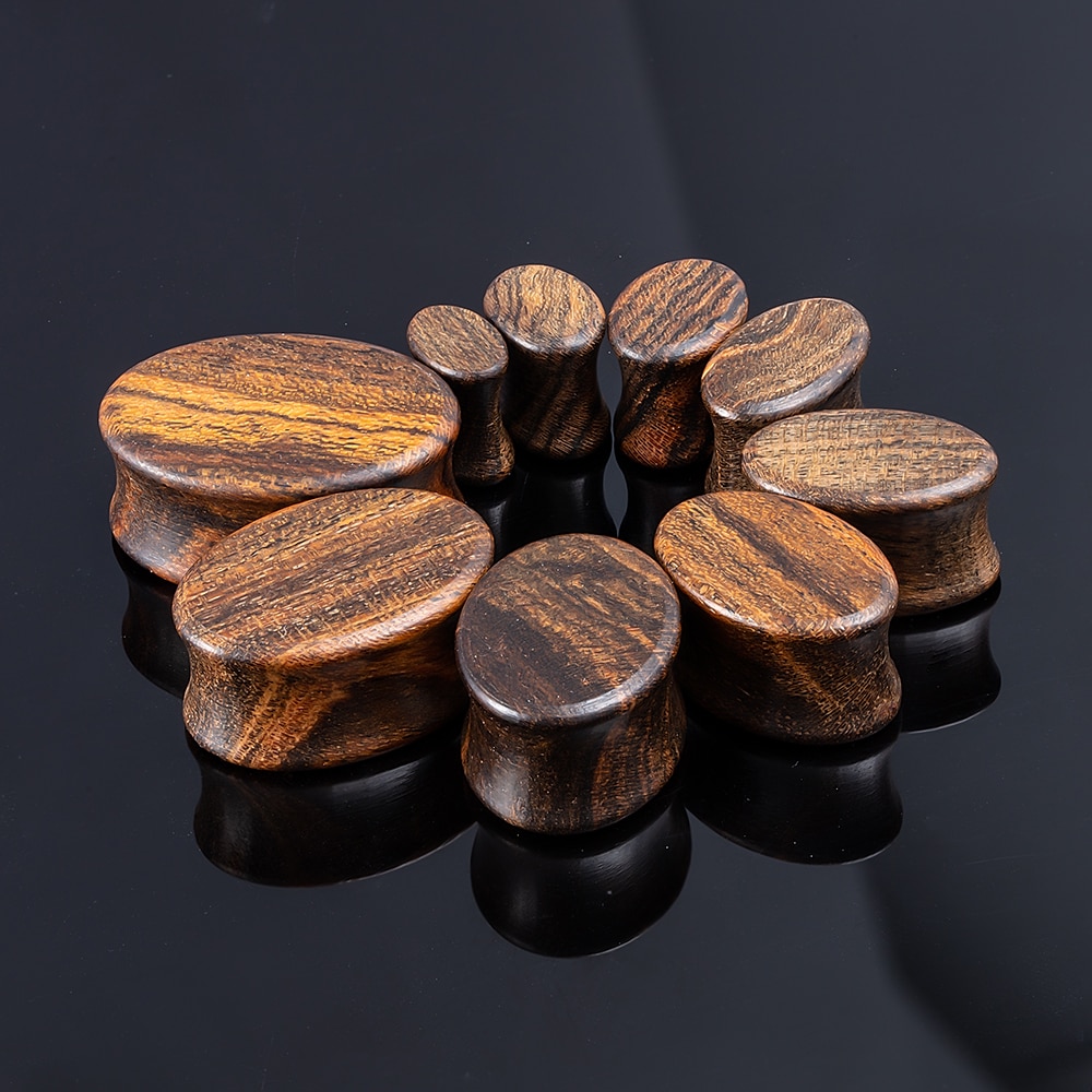 Ear Piercing 1Pc Wood Oval Ear Plugs and Tunnels Ear Flesh Gauges Expander Stretcher Labret Unisex Sexy Body Jewelry