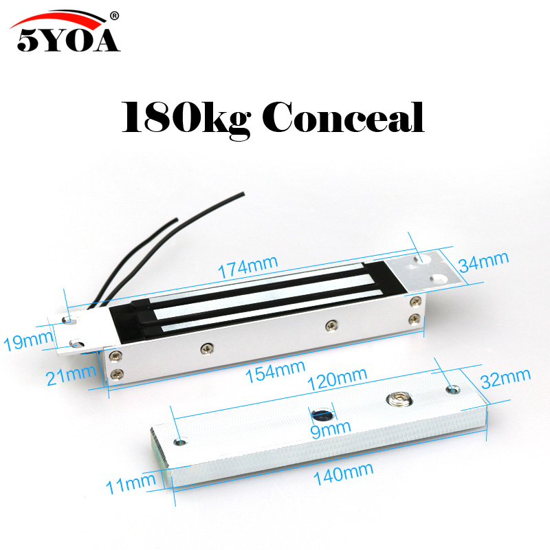 Inteligente Automático Seguro Eletromagnético 12V/24Vdc 280Kg(600Lbs) Maglock Co