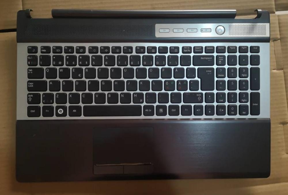 Cubierta superior de reposamanos para SAMSUNG RF510, RF511, NP-RF510, portátil, teclado europeo, Touchpad, novedad/original, NP-RF511