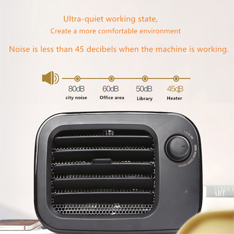 Mini Desktop Ceramic Electric Heater Portable Energy Saving Smart Constant Temperature Heater for Home Office FPing