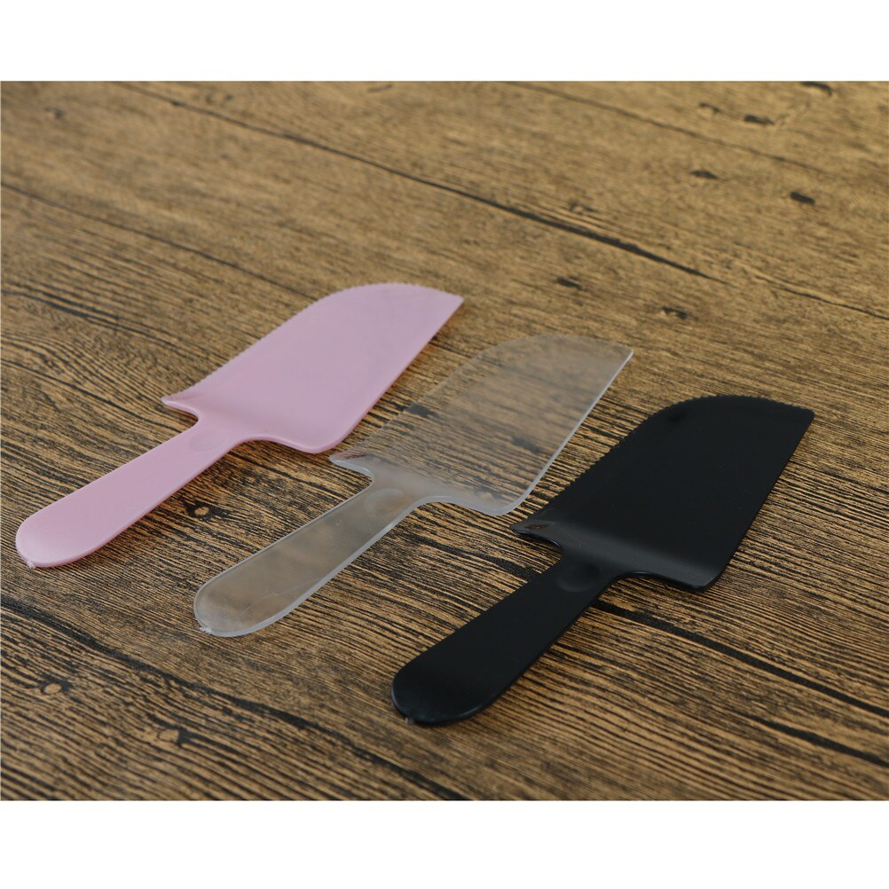 1PC Plastic Spatula Fondant Pastry Cake Cutter Cake Cream Knife Smoother Icing Frosting Spreader Diy Tool 3 Colors
