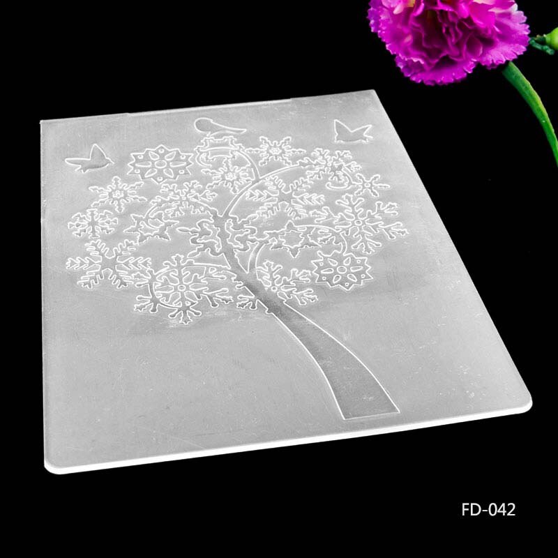 Flower Coconut Tree heart-shaped Scrapbook style DIY Paper Cutting Dies Scrapbooking Plastic Embossing Folder: FD-042