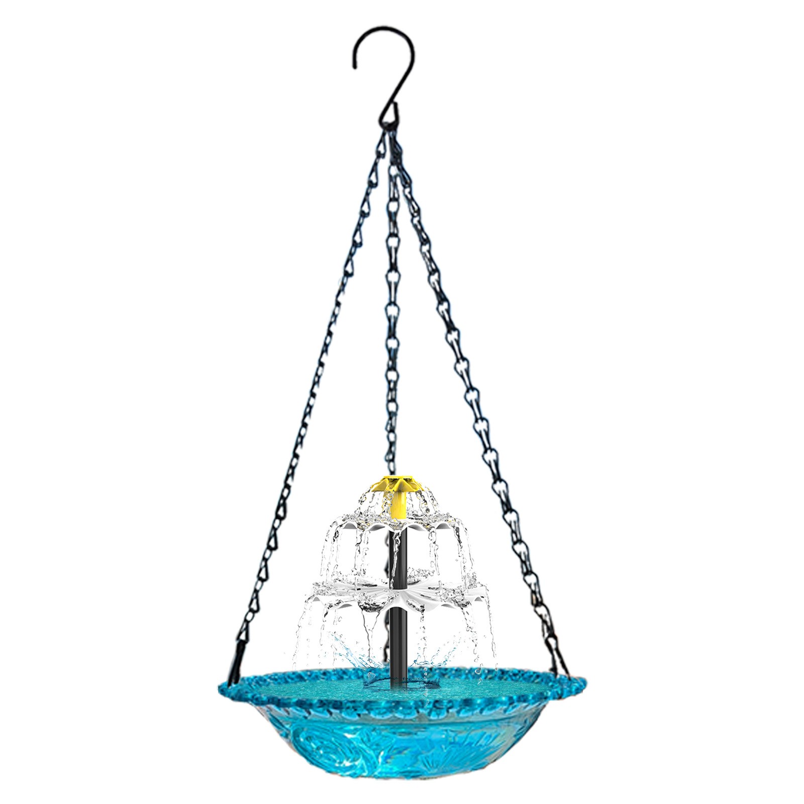 CONFRESSION-Bassin solaire multifonctionnel pour bain d'oiseaux, mangeoire et boisson, 62 eau