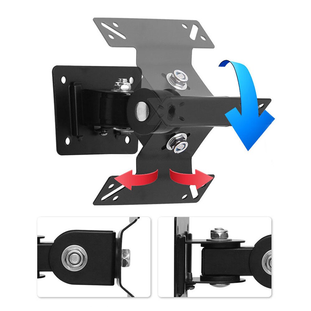 TV Wall Mounting Set Plane 360 Degree Rotation Wall Stand Pedestal Bracket for 14-27in LCD LED TV Load Bearing 10KG