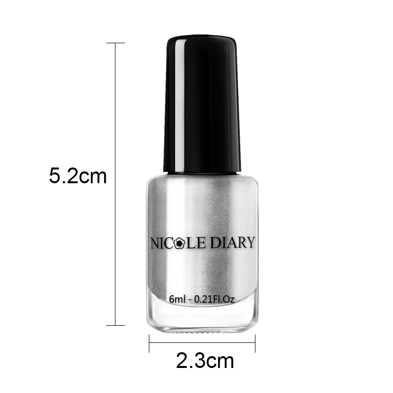 Nicole Dagboek 6 Ml Metallic Stempelen Nagellak Nail Kleur Print Nail Art Shimmer Diy Nail Art Varnish