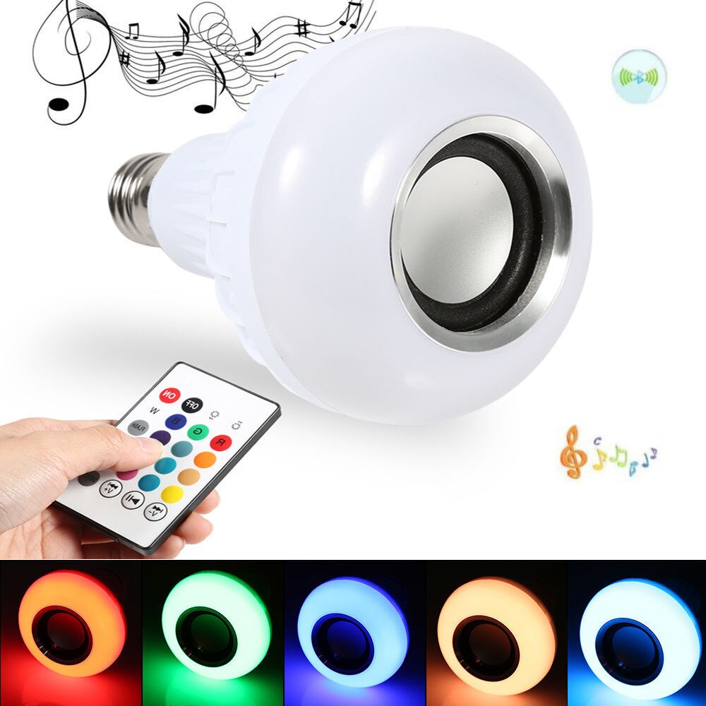 Hoge Geluidskwaliteit LED Lamp Afstandsbediening Intelligente Controle Draadloze Bluetooth Gloeilamp E27 Kleurrijke Bluetooth Muziek Lamp