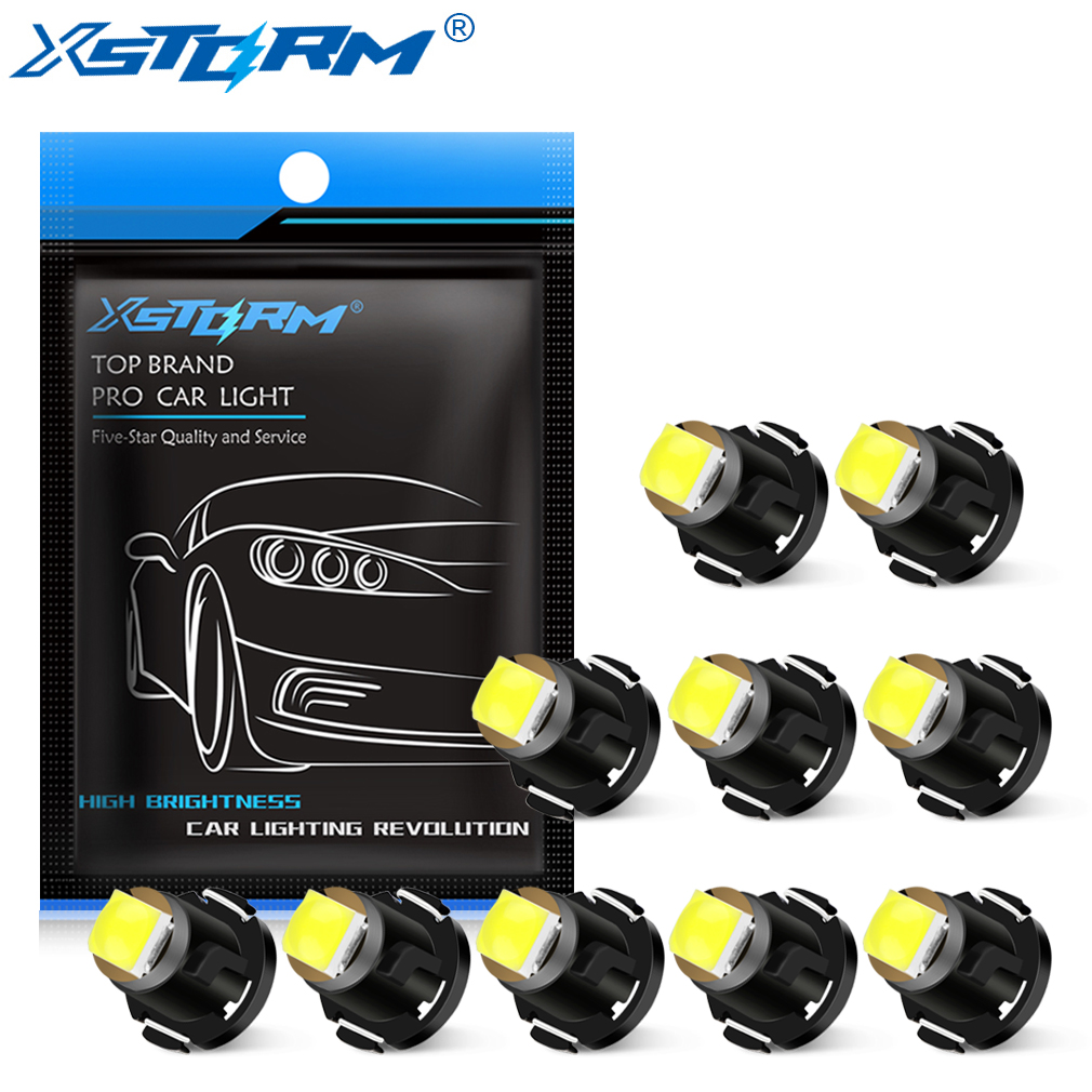 Bombilla Led Canbus superbrillante para Interior de coche, tablero de instrumentos de calentamiento para luz indicadora, 12V, T3 T4.2 T4.7, 10 piezas