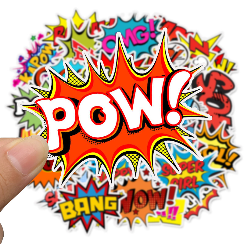 50 pieces of English alphabet luggage sticker explosion cloud personality pull rod box laptop Skateboard Sticker
