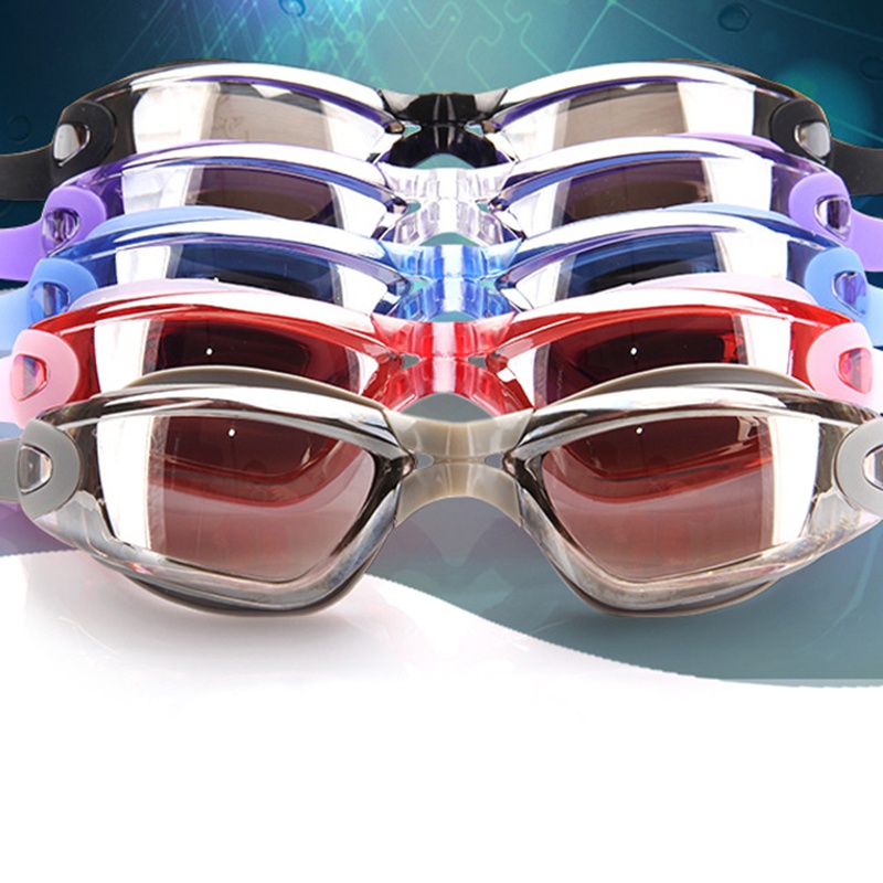 Cooling Swimming Goggles Hat Ear Plug Nose Clip Waterproof Swim Glasses Anti-fog UV Sport Swim Eyewear Set