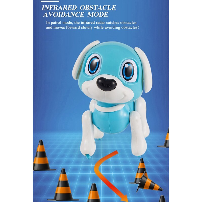Cartoon Robot Dog Gesture Sensor Hand Control Induction Following RC Cute Tracker Toy for Christmas