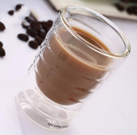 Tasse en verre à café à Double paroi de Nespresso, 85ml 150ml 350ml, après le thé, 1 pièce